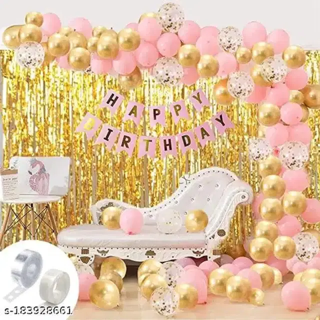 Birthday Party Decoration Kit, Multicolor, Set of 93