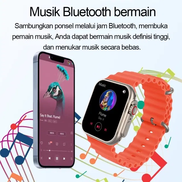 Silicone Strap S8 Ultra Smart Watch, Orange