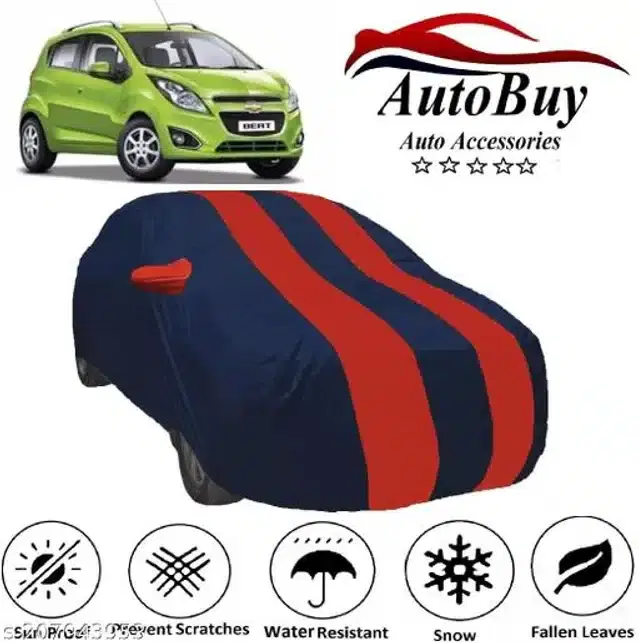 Taffeta Waterproof Car Cover for Chevrolet Beat, Multicolor