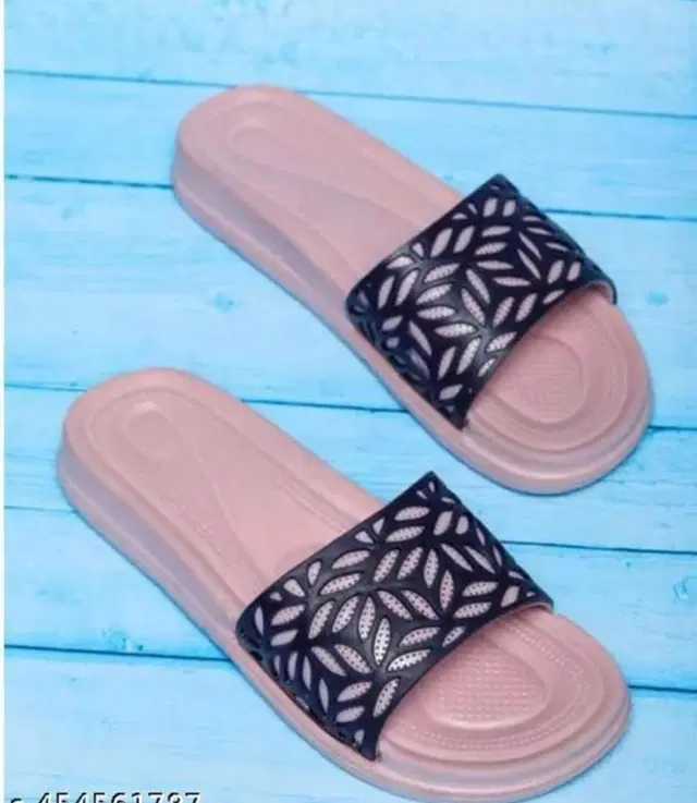 Sliders for Women (Pink & Black, 5)