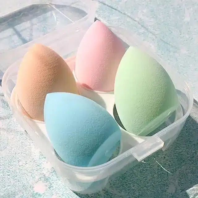 Makeup Sponge for Women, Multicolor, Pack of 4