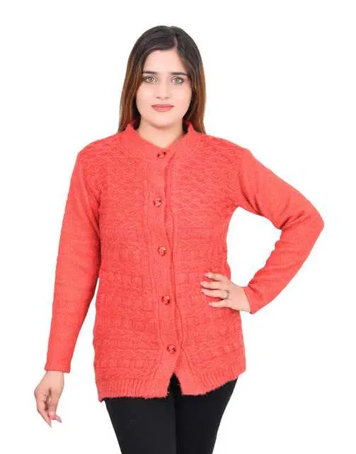 Dreambuy Beautiful Women Woolen Sweater (Red, Xl) (S11)