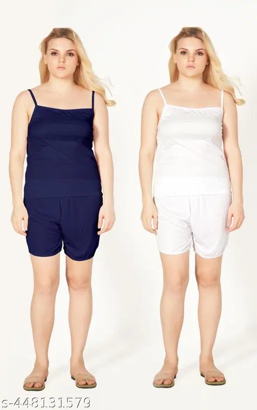 Comfortable Camisole for Women, Pack of 2 (Multicolor, S)