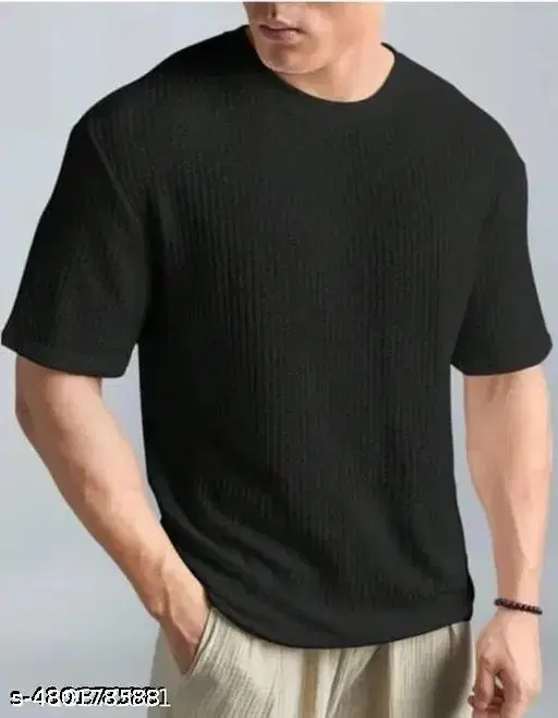 Cotton Blend T-shirt for Men, Black (S)