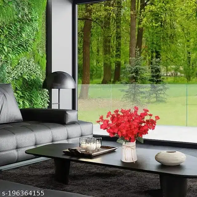 Plastic Artificial Flowers Bunch, Red