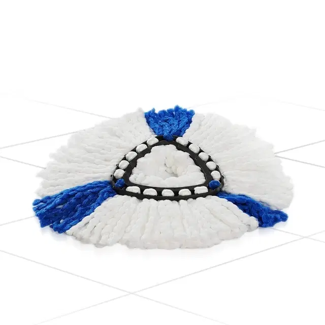 Gala Turbo Spin Mop Triangular Refill, White And Blue, Normal, (Model: 168987)