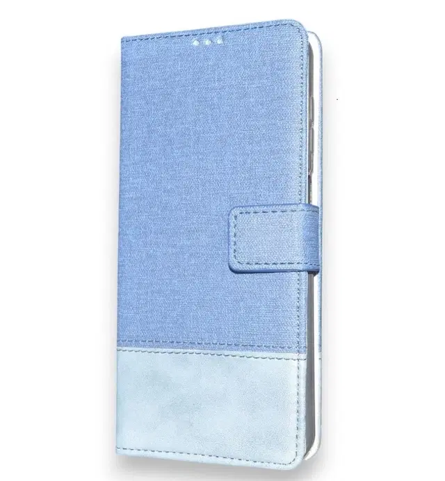 Artificial Leather Mobile Flip Cover for Moto G96 / Moto G85 / 50 Fusion (Blue)