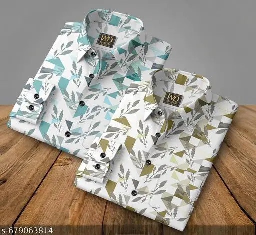 Printed Shirts for Men (Multicolor, M)