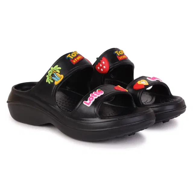 Sliders for Women (Black, 6)