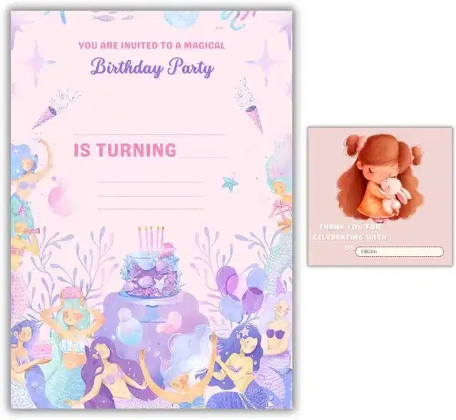 Birthday Party Greetings with Envelope, Multicolor