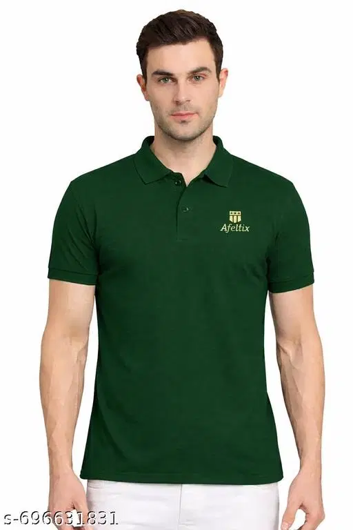 Cotton Blend Printed T-shirt For Men, Green (XL)