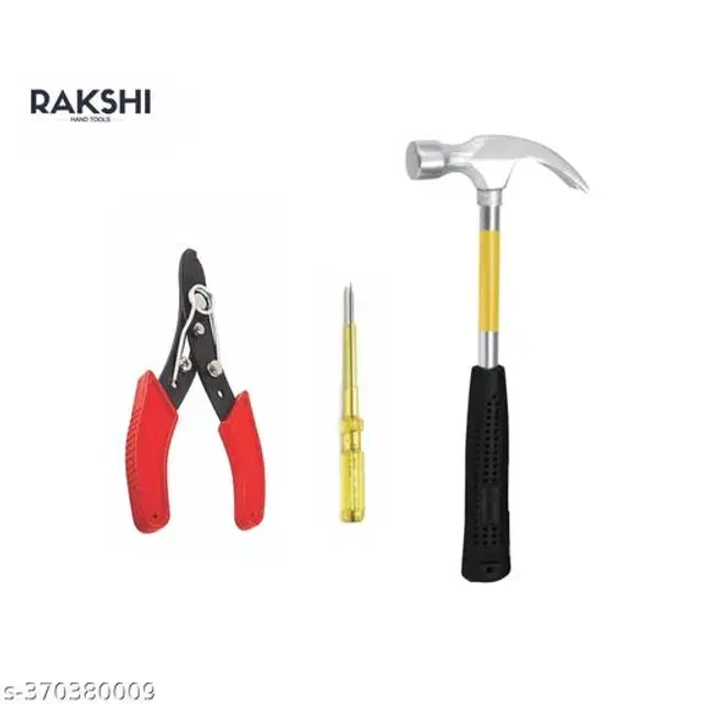 Stainless Steel Hammer with Wire Cutter & Line Tester, Multicolor, Set of 3