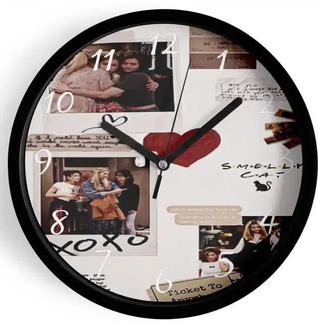 Analog Wall Clock for Home, Multicolor, 7 Inches
