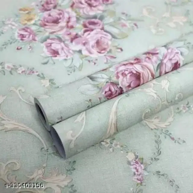 Bliss Vinyl Wallpaper for Home, Sea Green, 45x250 cm
