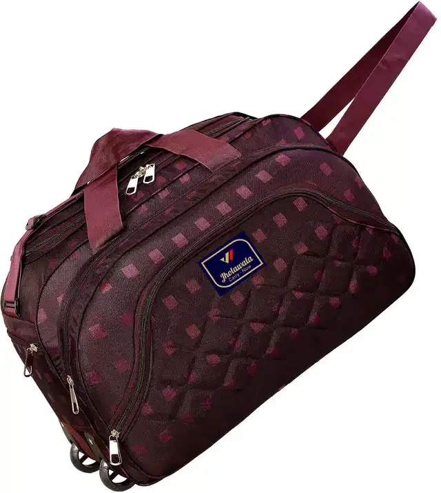 Polyester Traveling Luggage Bag with Wheels, Purple,62 L