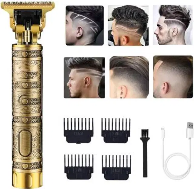 T9 Rechargeable Professional Hair Trimmer for Men & Women, Gold