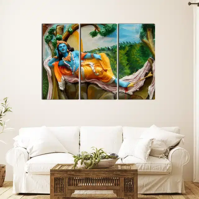 Wooden Wall Paintings, Set of 1, Multicolor, 24x16 Inches