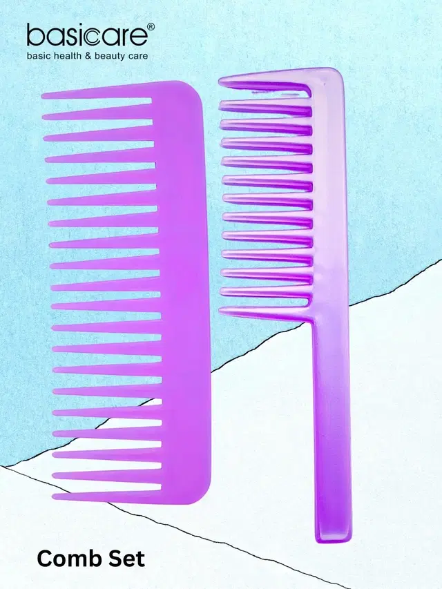 Basicare  Wide Tooth Detangling Comb Pack of 2