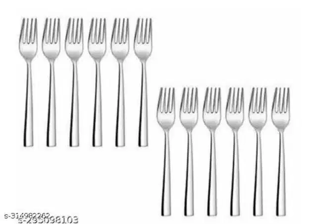 Stainless Steel Forks, Silver, Pack of 12