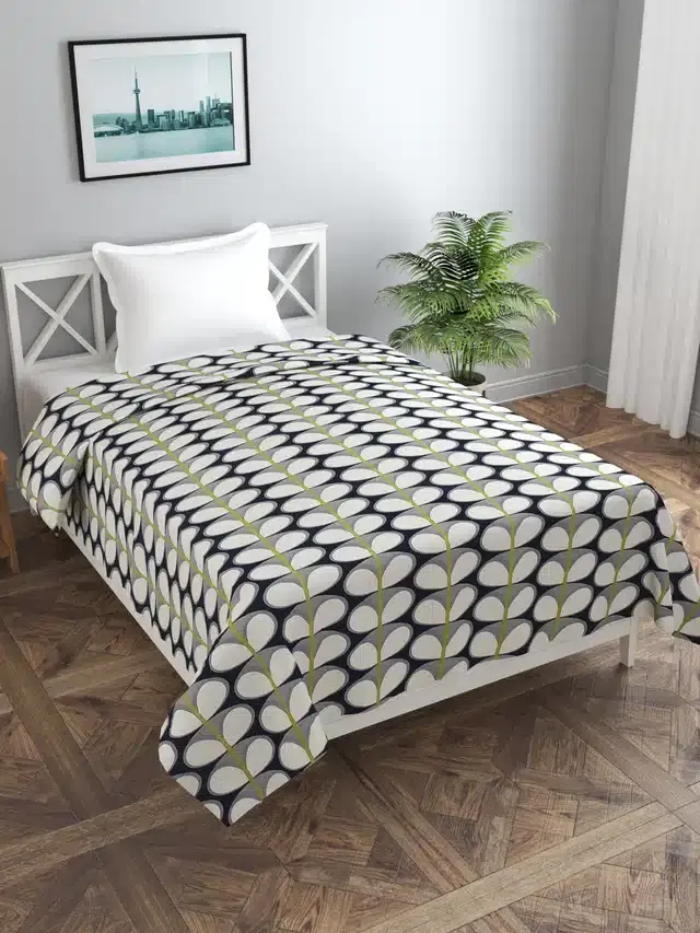 Single Duvet Cover with Zipper, Blue, 60x90 Inches