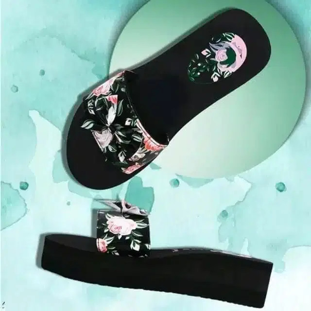 Sliders for Women (Green & Black, 3)