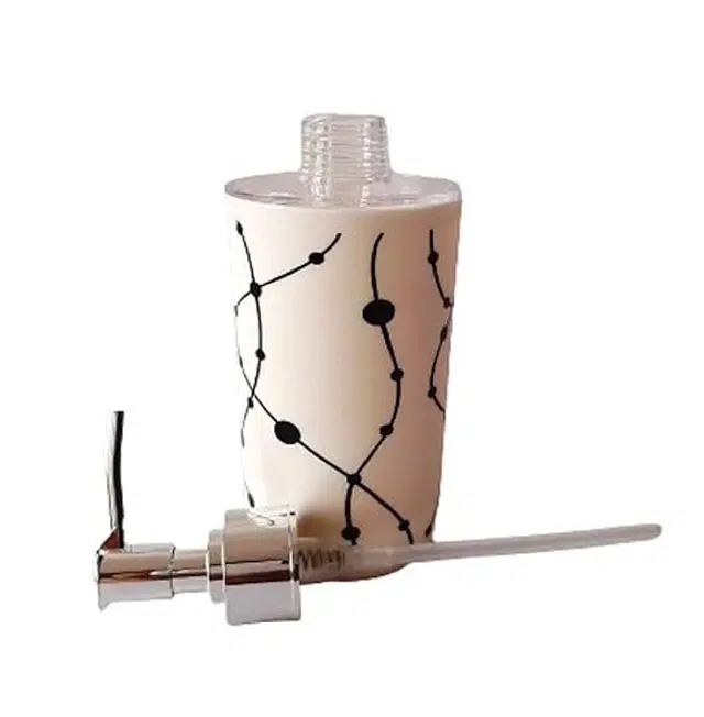 Plastic Long Lasting Liquid Soap Dispenser, White, 350 ml