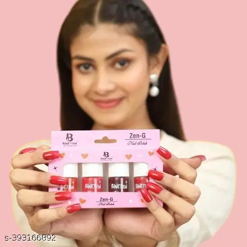 Banetion Matte Nail Polish, Multicolor, Pack of 4