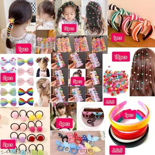 Set of 46 pcs Hair Accessories Combo for Women (Multicolor)