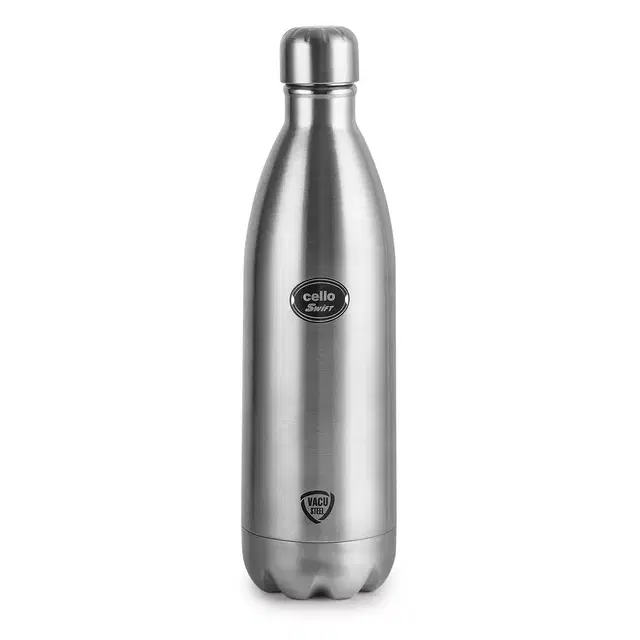 Cello Swift Stainless Steel Water Bottle, 500 ml | Pack Of 1 | Leak-Proof Cap | Rust-Free Stainless Steel