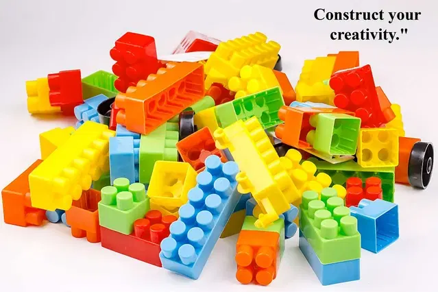 Plastic 100 Pcs Building Blocks for Kids (Multioclor)