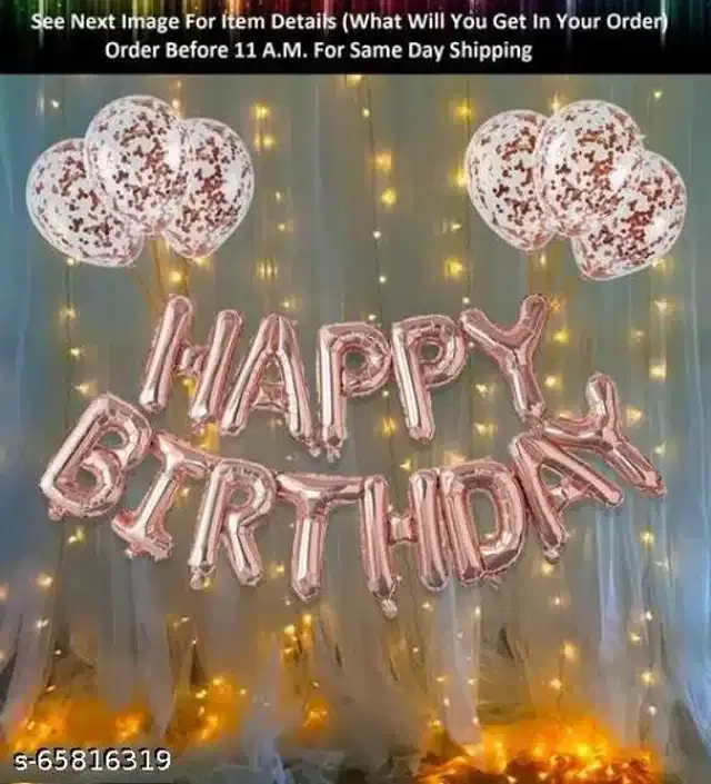Birthday Party Decoration Kit, Multicolor, Set of 10