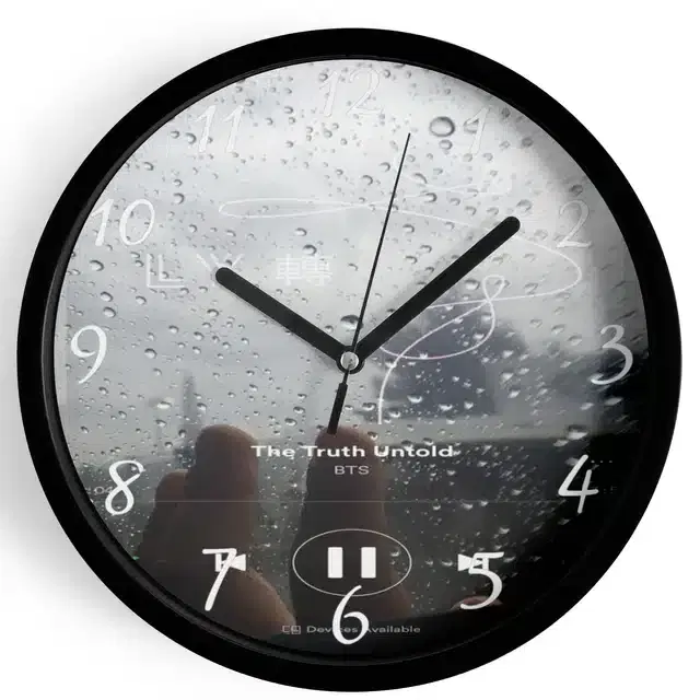 HD Printed Plastic Wall Clock, Multicolor, 10x10 Inches