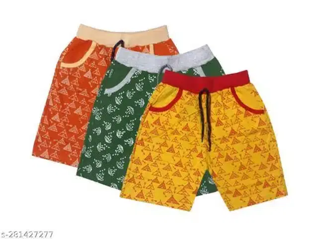Shorts for Boys, Pack of 3 (Multicolor, 4-5 Years)