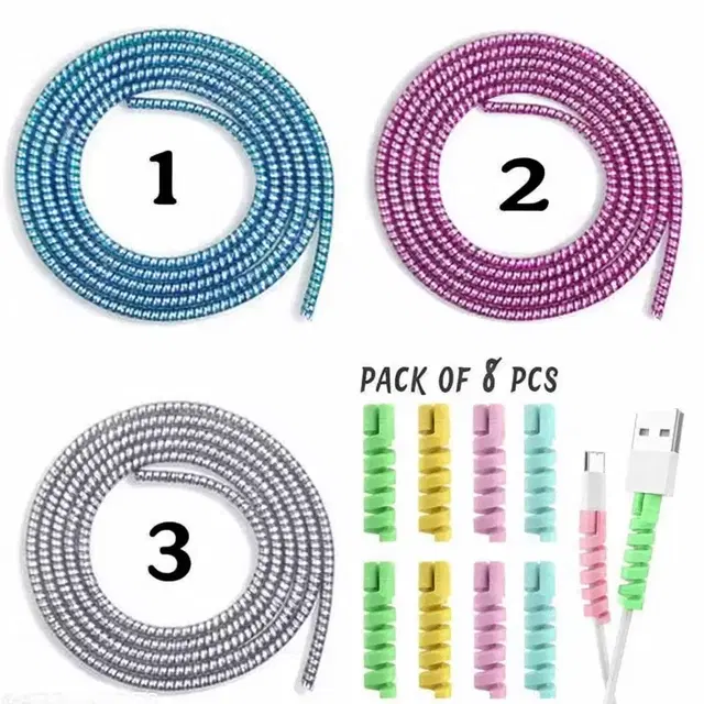 Cable Protector Combo [3 Spiral + 8 Short]