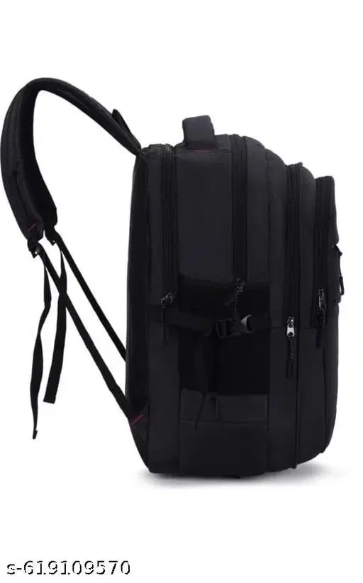 PRAYER BAGs  48L Black Laptop Backpack with 5 Compartment, Bottle Pocket, Front Pocket|Fits upto 17Inch Laptop Bag |Business, College, School Backpack|Casual Daypacks|Durable Backpack for Men & Women trendy men backpack