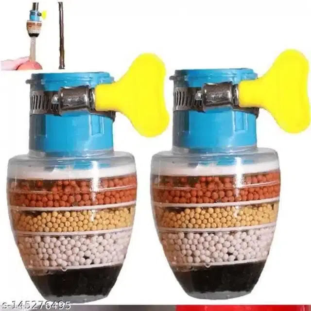 Plastic Kitchen Sink Tap Mount Water Filter, Assorted, Pack of 2
