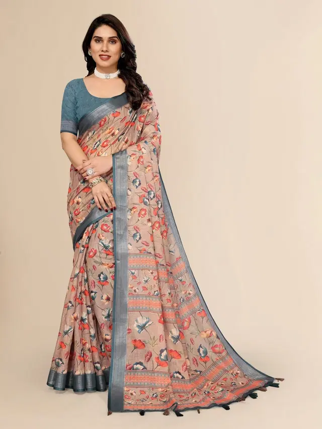 Silk Woven Design Saree for Women, Multicolour (6.3 m)