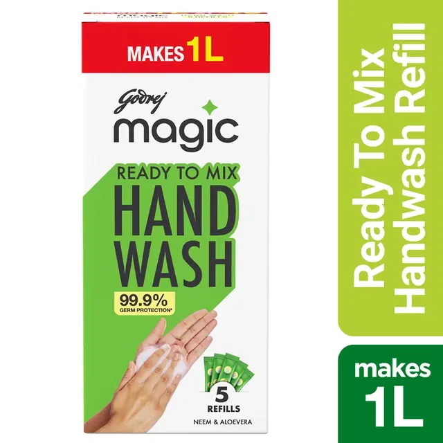 Godrej magic Neem Powder-To-Liquid Handwash (5 Refills)