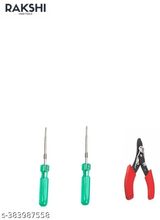 Stainless Steel Wire Cutter with 2 Pcs Screw Driver, Multicolor, Set of 2