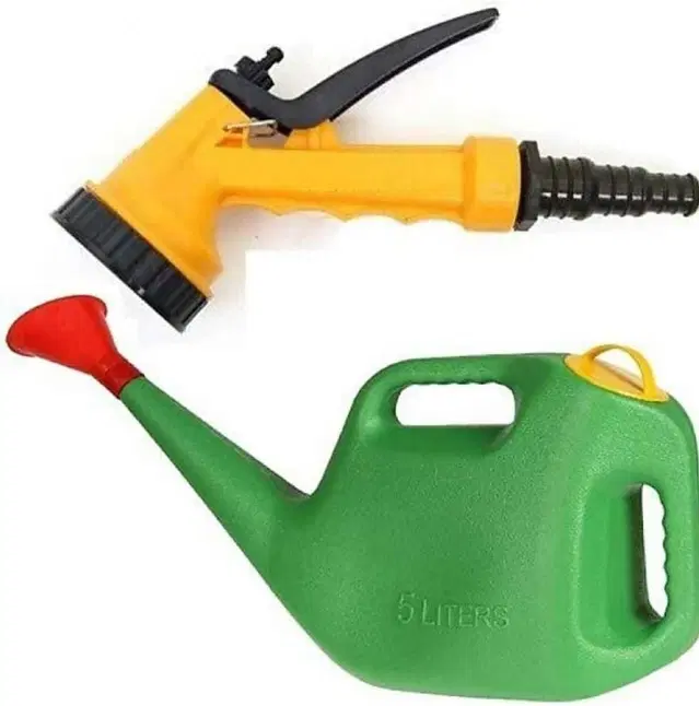 Garden Water Can & Spray Gun, Multicolor, Set of 2