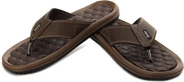 Bata PVC Flipflops for Men (Brown, 10 UK/India)