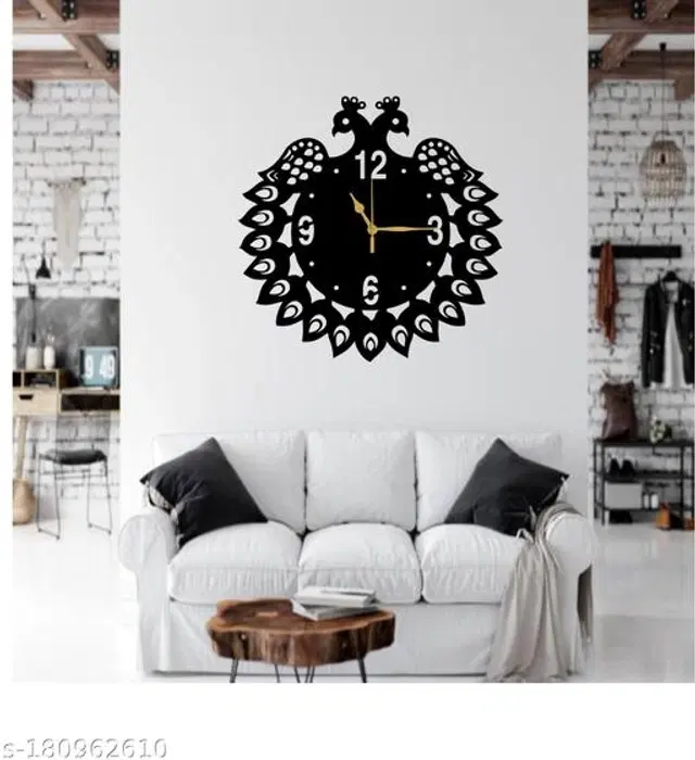 Wooden Wall Clock, Black