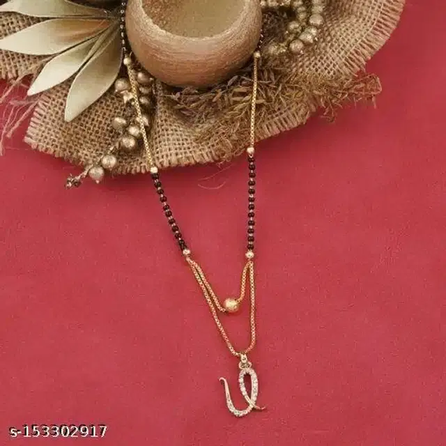Alloy Mangalsutra for Women (Gold & Black)