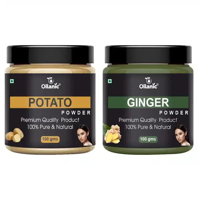 Natural Potato & Ginger Powder for Skin & Hair, Pack of 2, 100 g