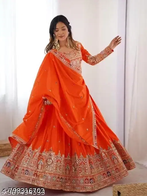Lehenga Choli for Women (Free Size)