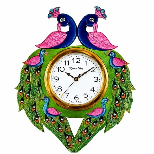 Plastic Wall Clock, Medium [11" × 11"] (Blue)