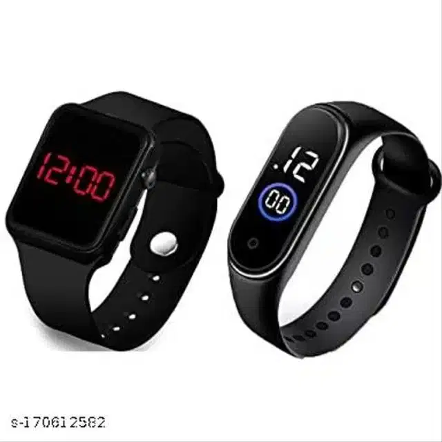 Digital Watch for Kids, Set of 2 (Multicolor)