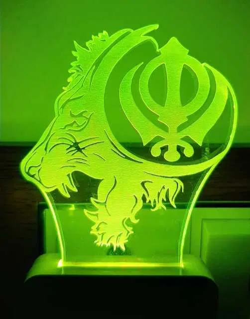 Plastic 7 Color Changing 3D Led Night Lamp For Living Room, Ms-058