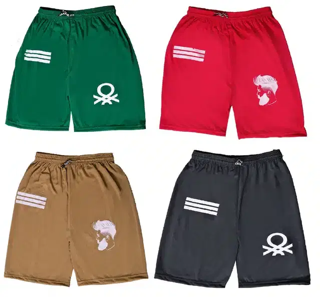 Printed Shorts for Boys, Pack of 4 (Multicolor, 9-10 Years)
