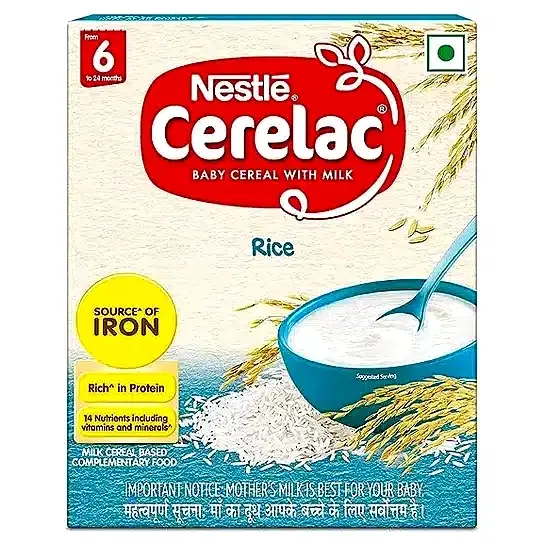 Nestle CERELAC Baby Cereal with Milk, Rice (From 6 Months) 300 g